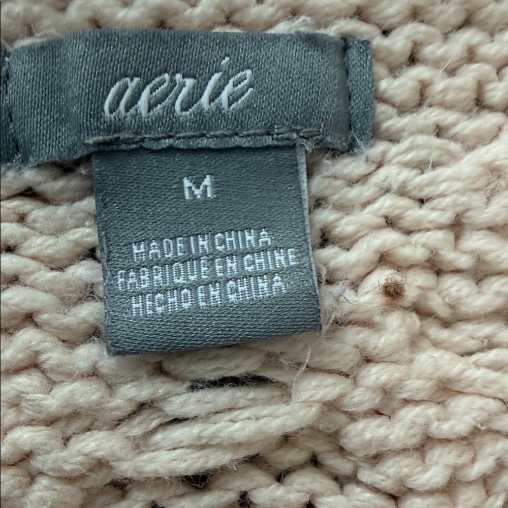 Aerie Cable Knit Sweater - Light Pink - Picture 3 of 7